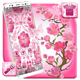 Beautiful Pink Flower Launcher Theme आइकन