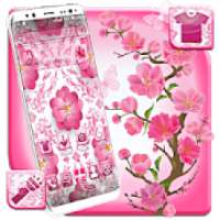 Beautiful Pink Flower Launcher Theme