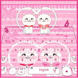 ikon Pink Cute Kitty Cat Keyboard
