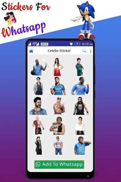 Celebrity - WWE - Cricketer Sticker -WASticker App screenshot 1