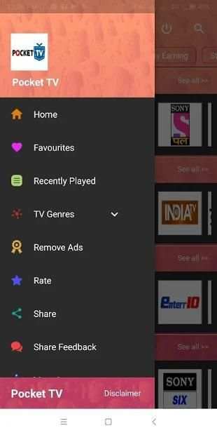 Pocket Tv screenshot 1