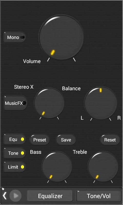 Poweramp Skin Dark Minimal screenshot 1