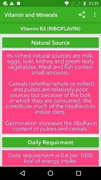 Vitamin and Minerals : Guide screenshot 9