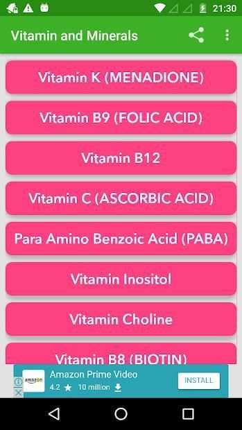 Vitamin and Minerals : Guide screenshot 13