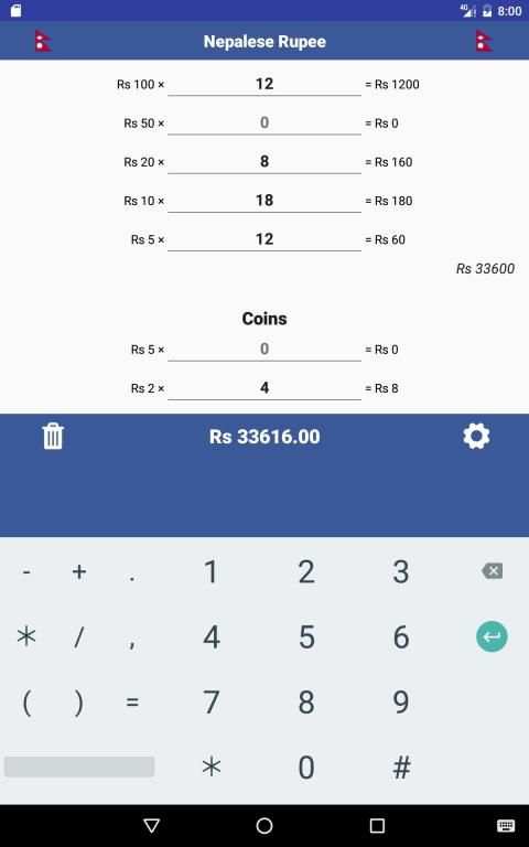 Cash Calculator -Money Counter स्क्रीनशॉट 2