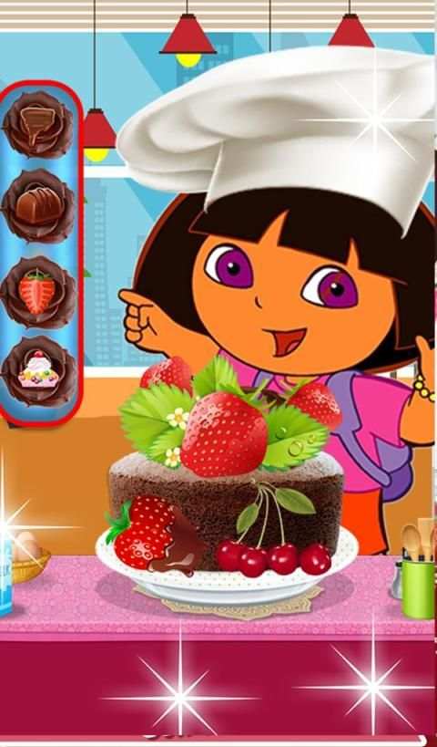 Hot Cooking Dora Cake-Crazy Kitchen Game स्क्रीनशॉट 1