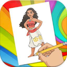 ikon How to Draw Moana - Coloring Book