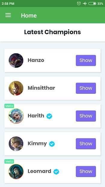 Mobile Legend Guide Build Hero screenshot 2
