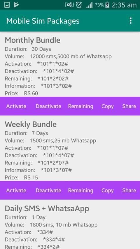 Mobile Sim Packages (All Network Hidden Packages) screenshot 4