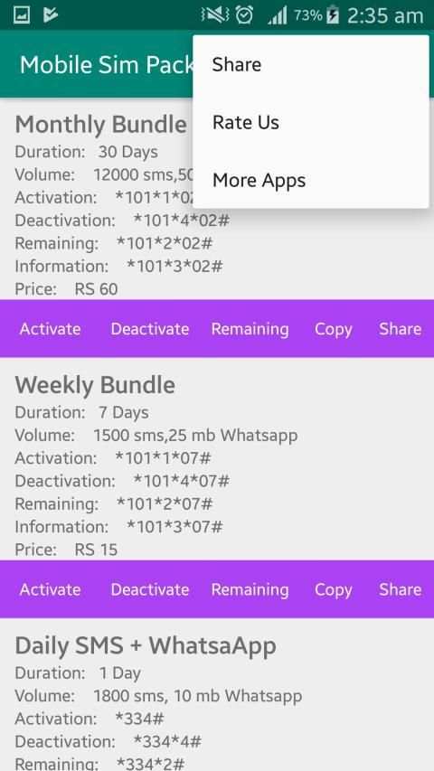Mobile Sim Packages (All Network Hidden Packages) screenshot 3