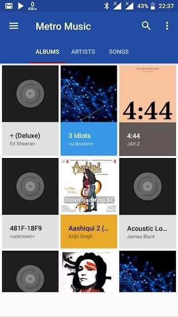 Metro Music Player 1 تصوير الشاشة