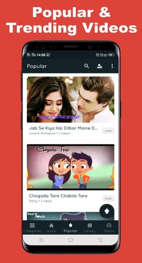 VidStatus App - Latest Video Status स्क्रीनशॉट 1