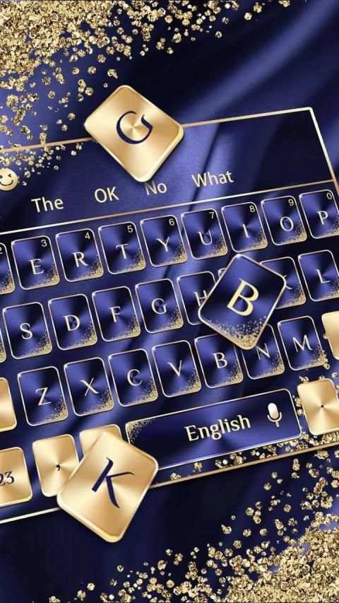 Blue Gold Luxury Keyboard स्क्रीनशॉट 2