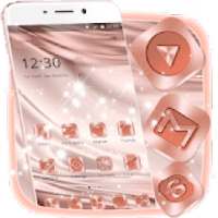 Rose Gold Silk Launcher Theme