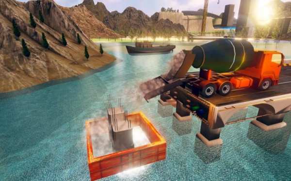 Bridge Building Simulator: Road Construction Games स्क्रीनशॉट 4
