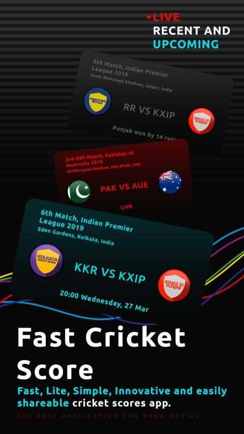 Fast Cricket Score For IPL 2019,World Cup 2019 स्क्रीनशॉट 4