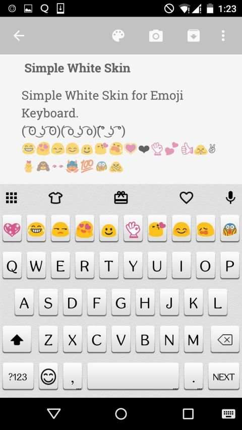 Simple White Emoji Keyboard screenshot 5