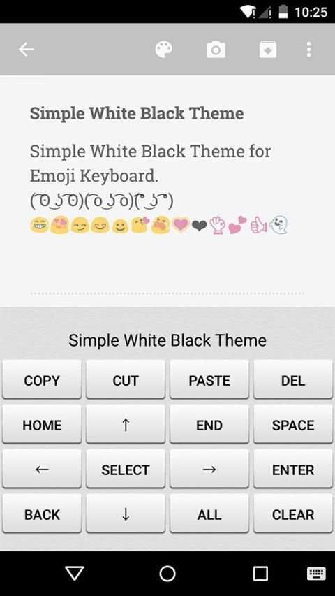 Simple White Emoji Keyboard screenshot 2