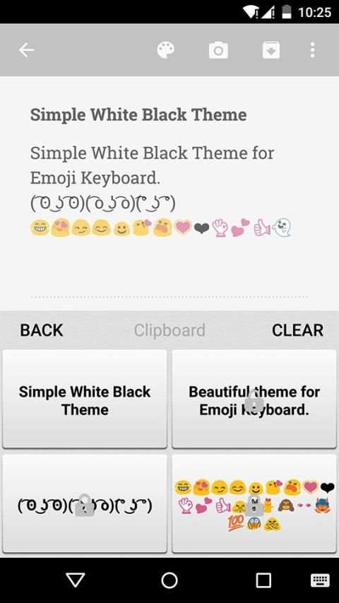 Simple White Emoji Keyboard screenshot 3