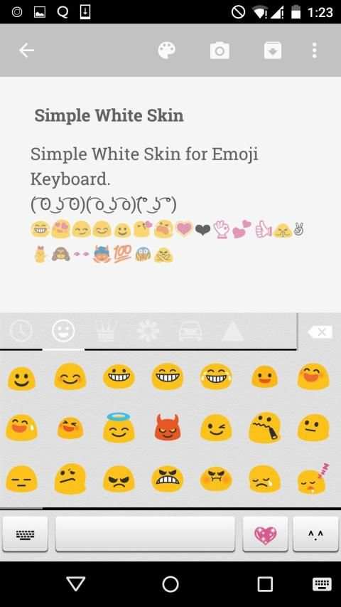 Simple White Emoji Keyboard screenshot 4
