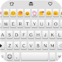 ikon Simple White Emoji Keyboard