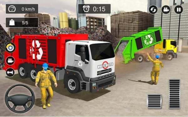 Garbage Truck Driving Simulator - Trash Cleaner screenshot 1