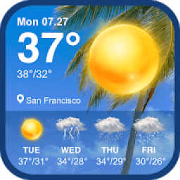 Daily weather forecast &amp; weather report widget आइकन
