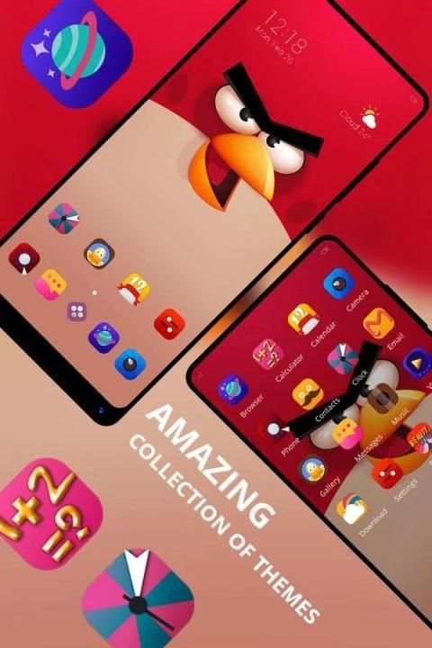 Struggling angry bird theme Cartoon cute screenshot 3