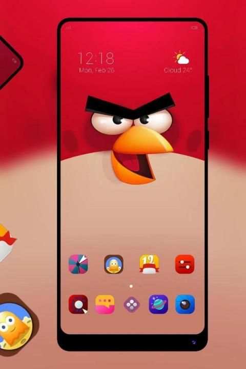 Struggling angry bird theme Cartoon cute स्क्रीनशॉट 1