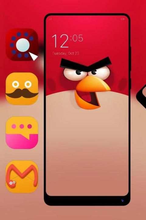 Struggling angry bird theme Cartoon cute screenshot 4