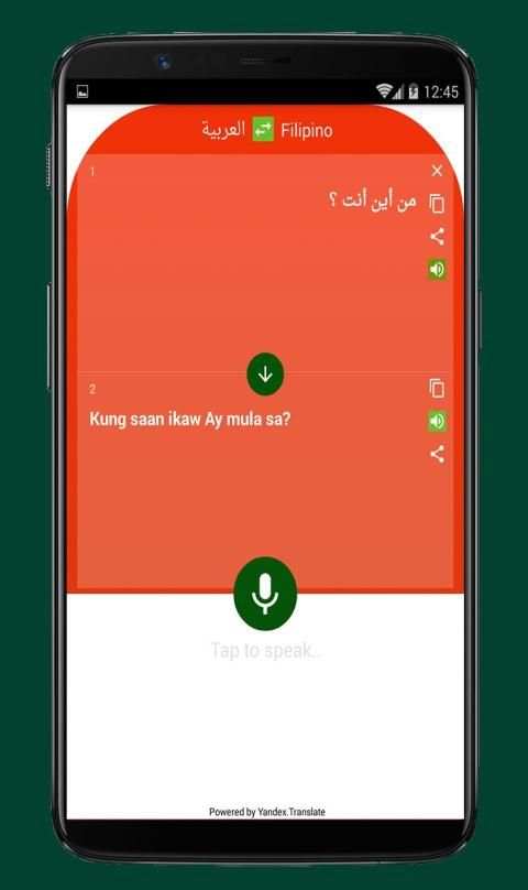 Arabic to Filipino Translator screenshot 4