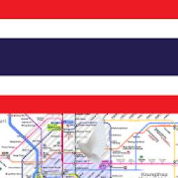 Bangkok Metro, Train, Bus, Tour Map Offline