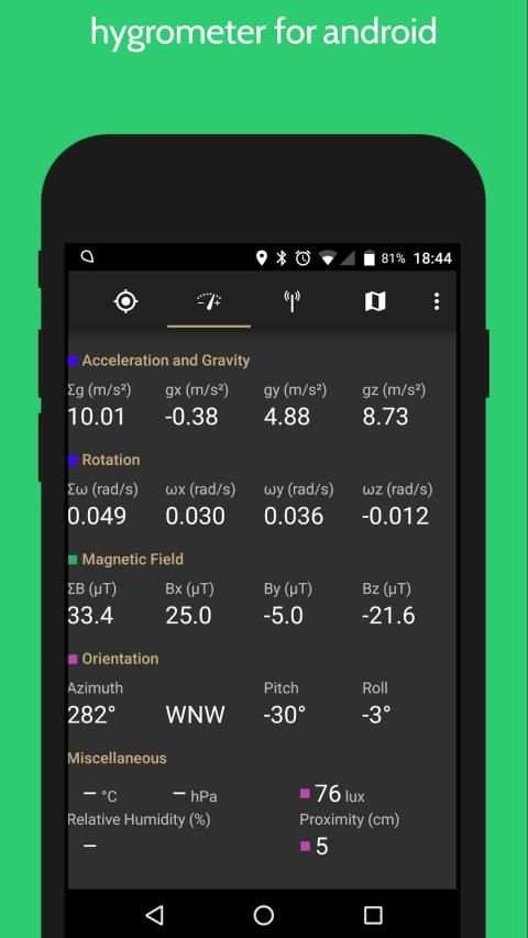 hygrometer for android - humidity meter & checker скриншот 5