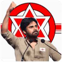 Pavan Kalyan Janasena stickers for watsup
