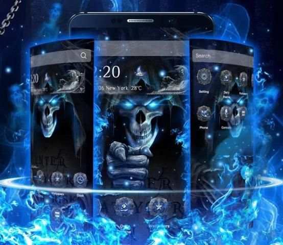 3D Blue Grim Reaper Launcher screenshot 4