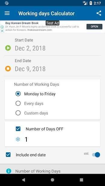 Date Calculator screenshot 1