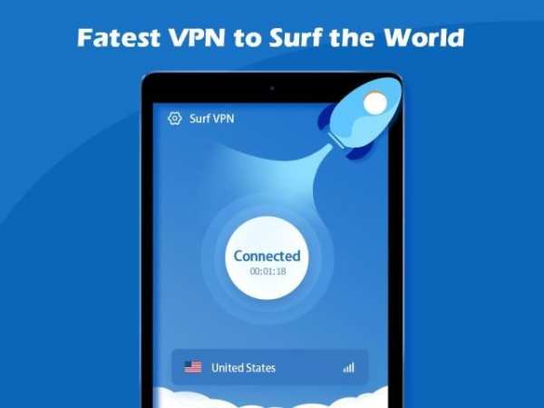 Surf VPN - A Secure, Free, Unlimited VPN Proxy screenshot 1