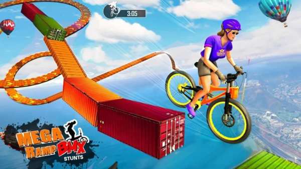 Mega Ramp BMX Racing Impossible Stunts screenshot 4