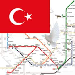 Istanbul Metro, Train, Bus, Tour Map Offline