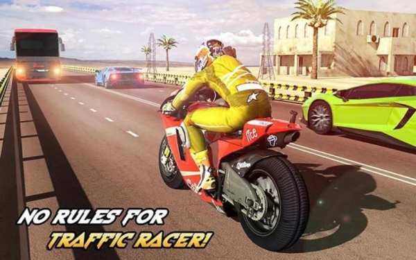 Racing in Highway Bike 2019: City Traffic Racer स्क्रीनशॉट 1