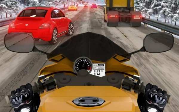 Racing in Highway Bike 2019: City Traffic Racer स्क्रीनशॉट 2