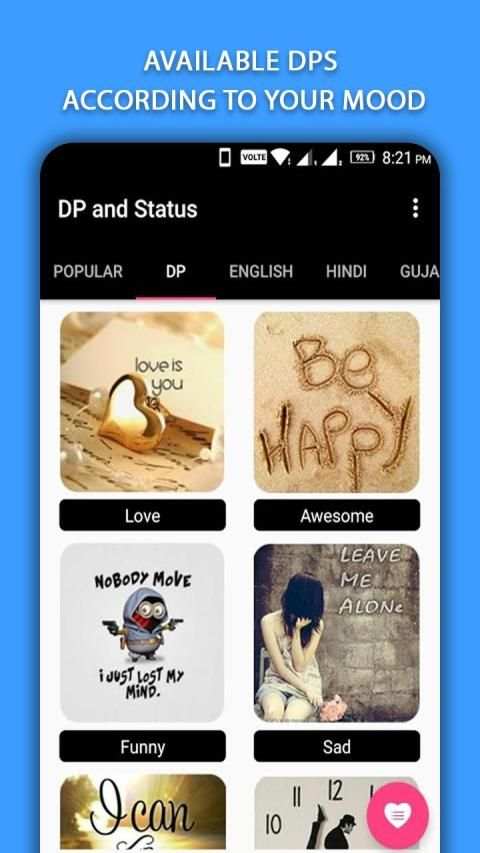 DP and Status for Whatsapp स्क्रीनशॉट 7