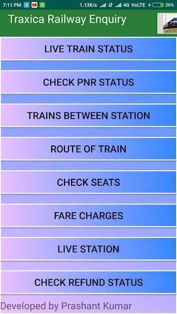 Traxica Railway Enquiry screenshot 2
