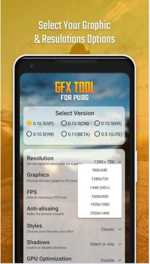 GFX Tool for PUBG Booster (No Ban) screenshot 1