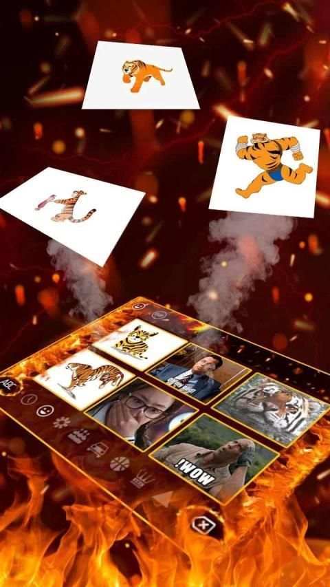 Tema Keyboard Roaring Tiger screenshot 1