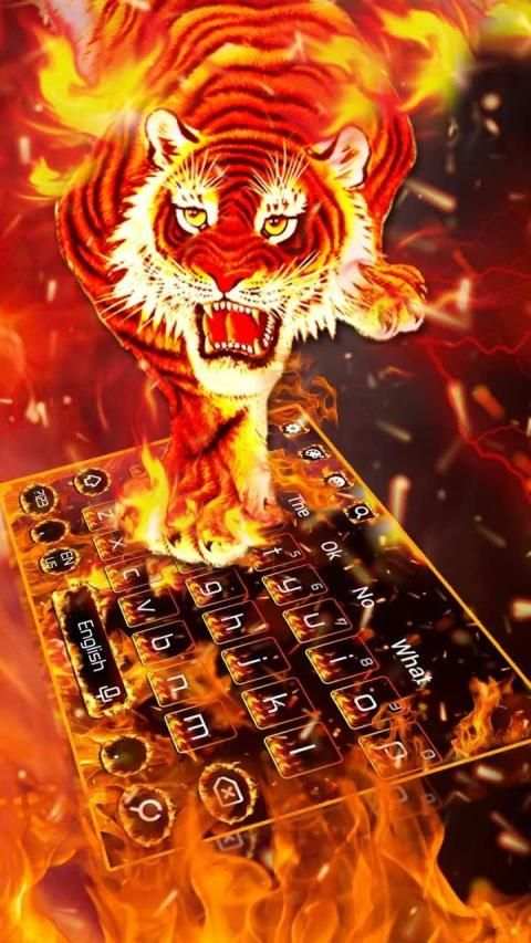 Tema Keyboard Roaring Tiger screenshot 3