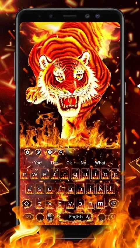 Tema Keyboard Roaring Tiger screenshot 2