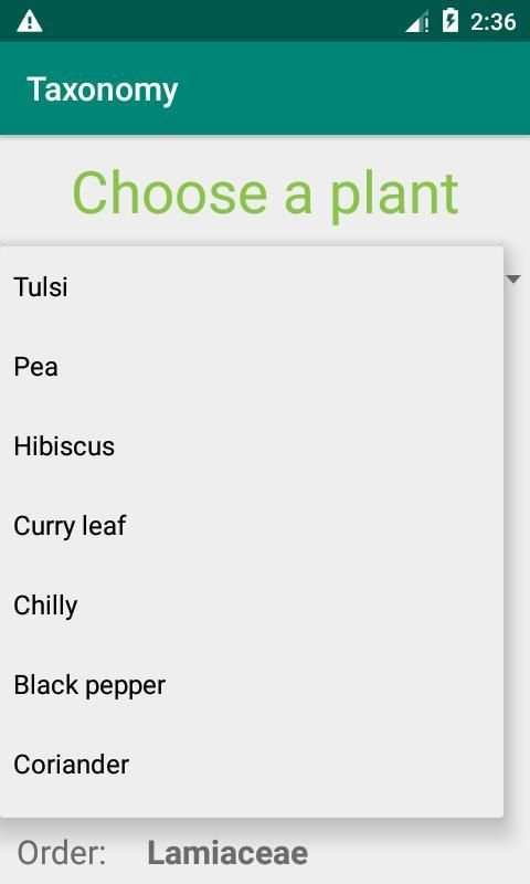 Taxonomy screenshot 1