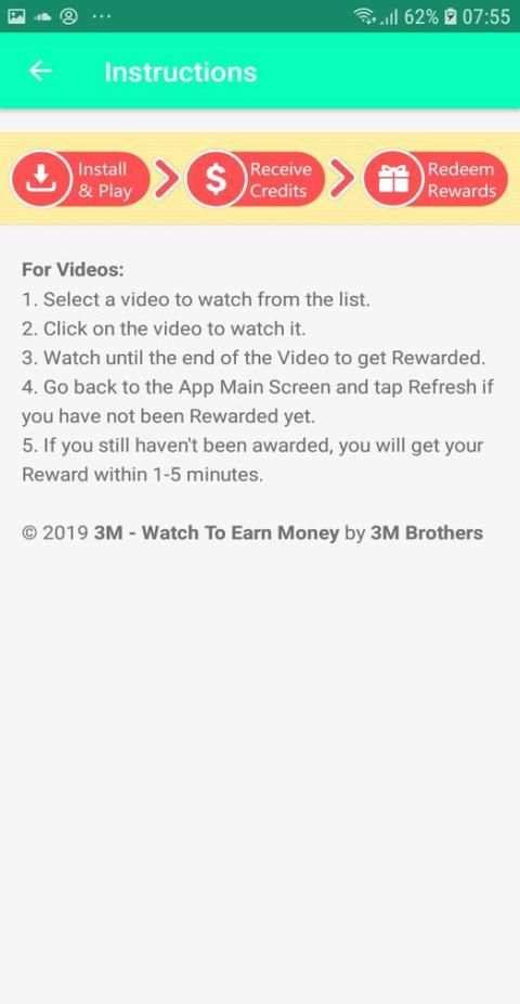 3M - Watch Videos and Earn Money स्क्रीनशॉट 3
