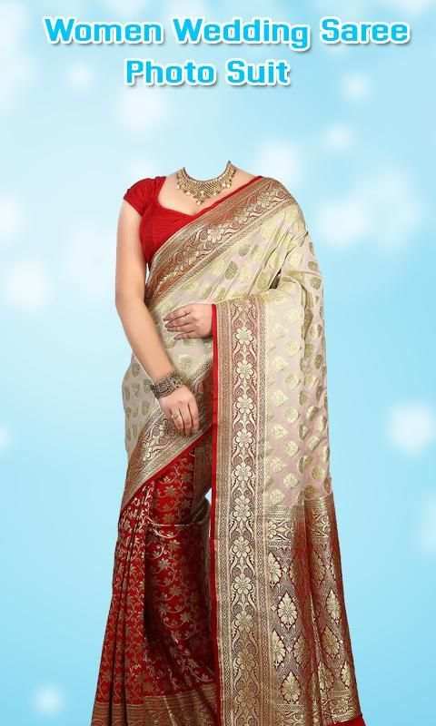 Women Wedding Saree Photo Suit स्क्रीनशॉट 1